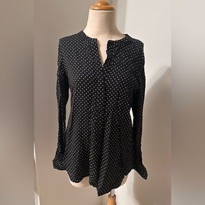 Old Navy Black and White Polka Dot Blouse